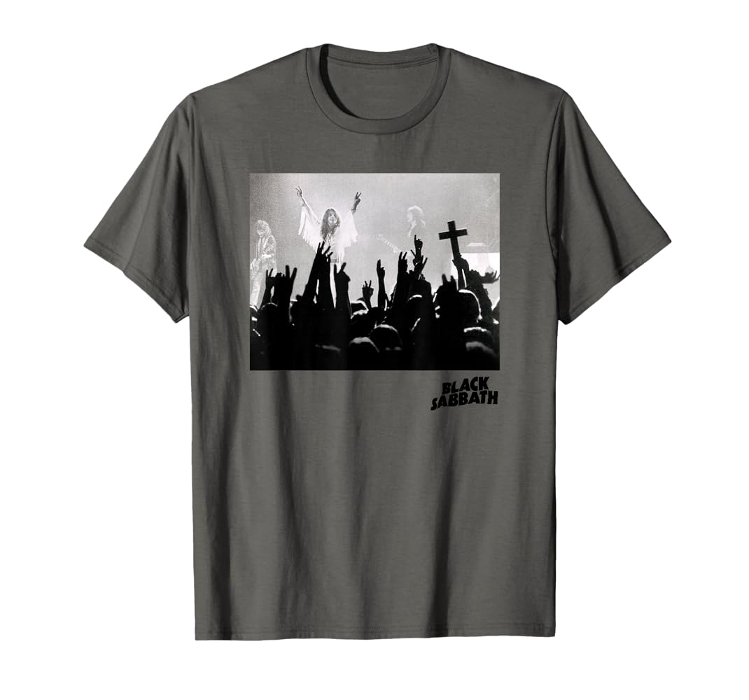 Amazon.com: Black Sabbath Ozzy Cross Live Photo T-Shirt